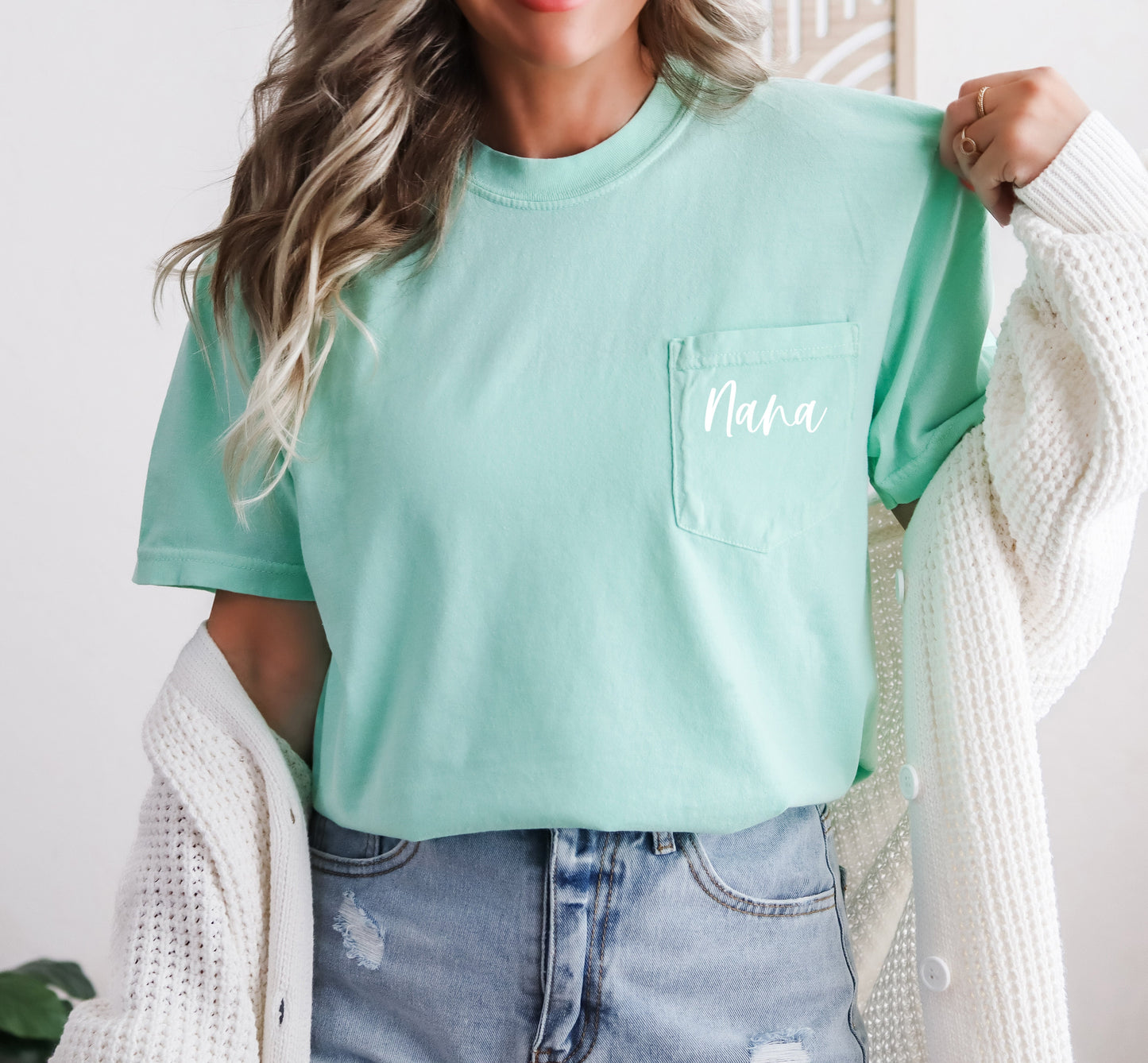 Nana Grandma Comfort Colors Pocket T Shirt