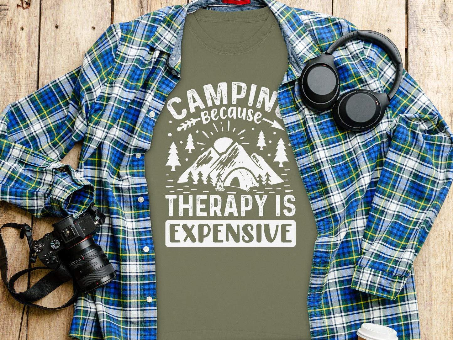 Camping Because Therapy is Expensive Outdoor Long Sleeve T-Shirt