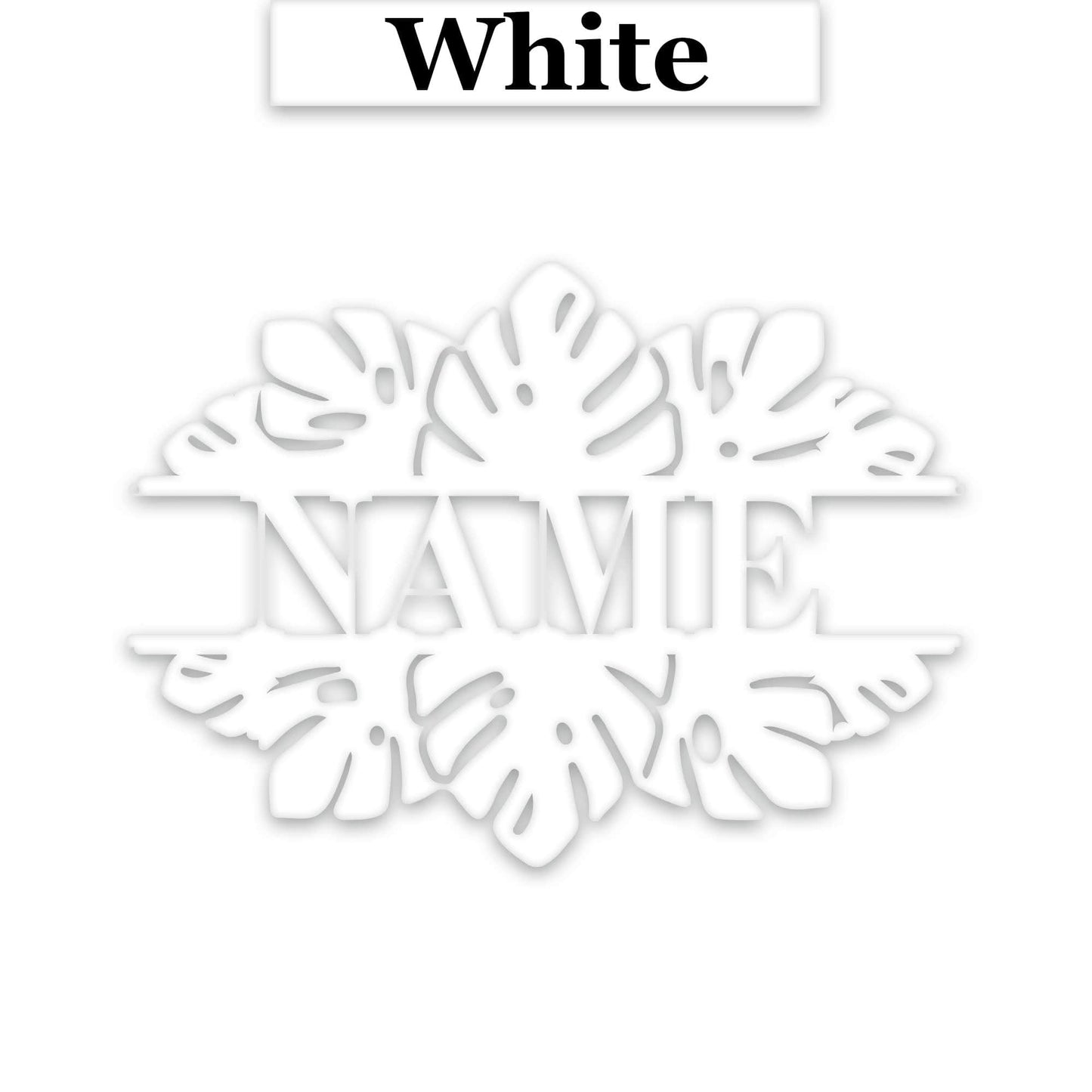 Monstera Split Leaf Personalized Metal Sign