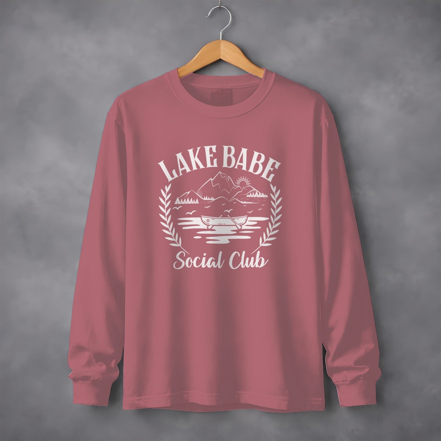 Lake Babe Social Club Vacation Outdoors Design Long Sleeve T-Shirt