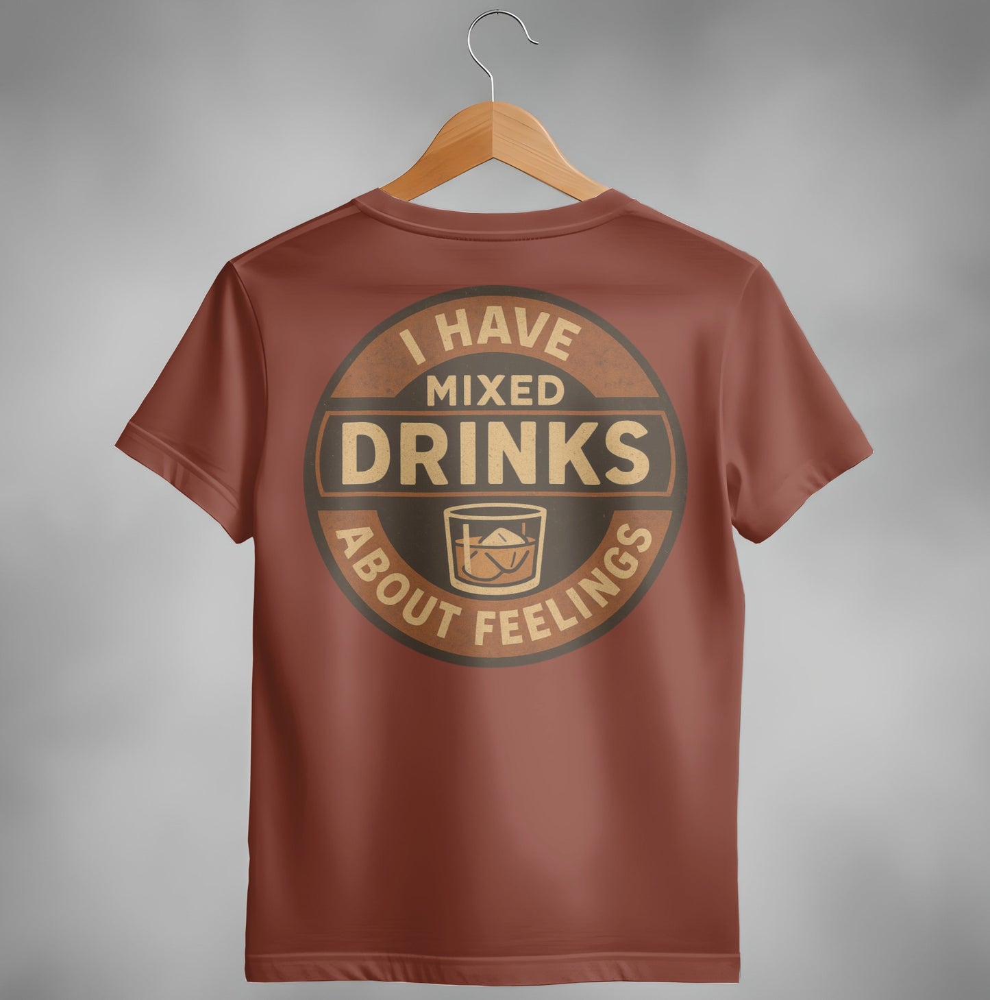 I Have Mixed Drinks About Feelings Retro Design T-Shirt