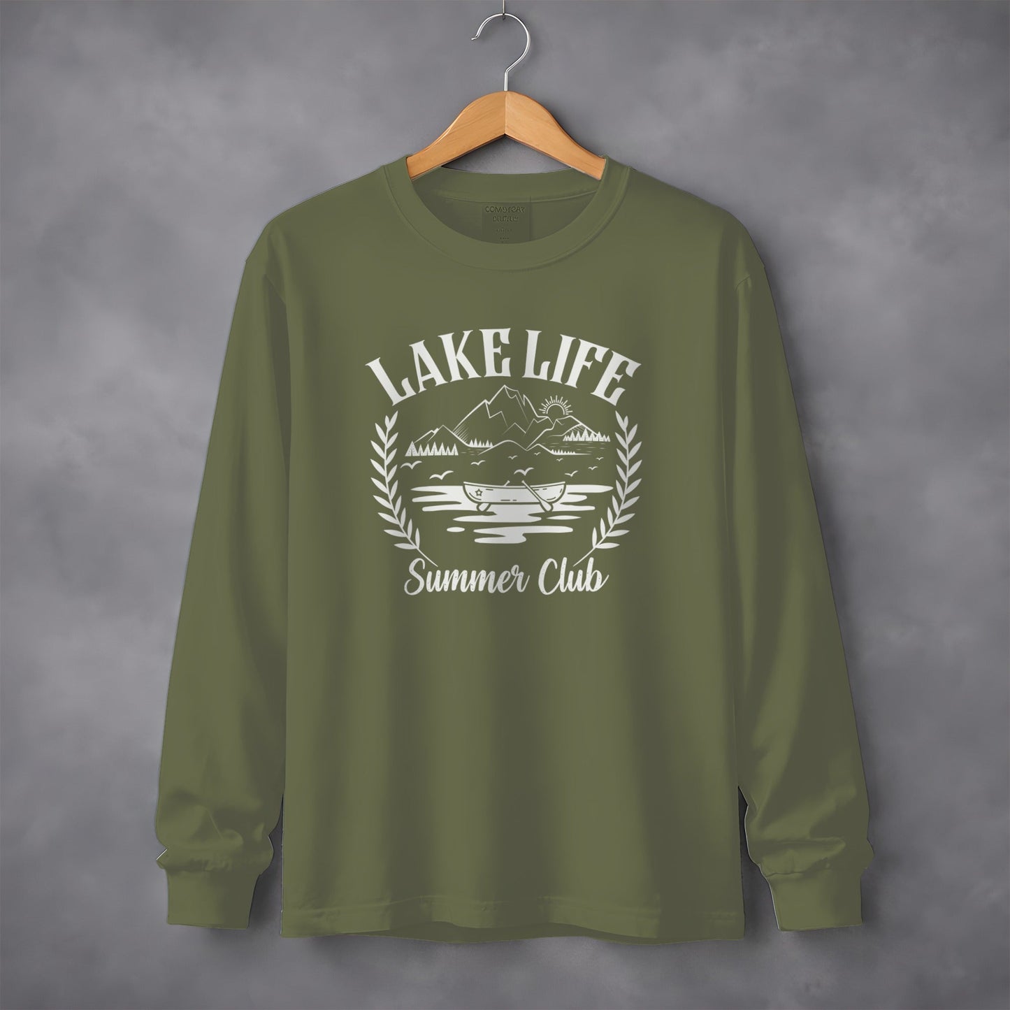 Lake Life Summer Club Graphic Design Long Sleeve T-Shirt
