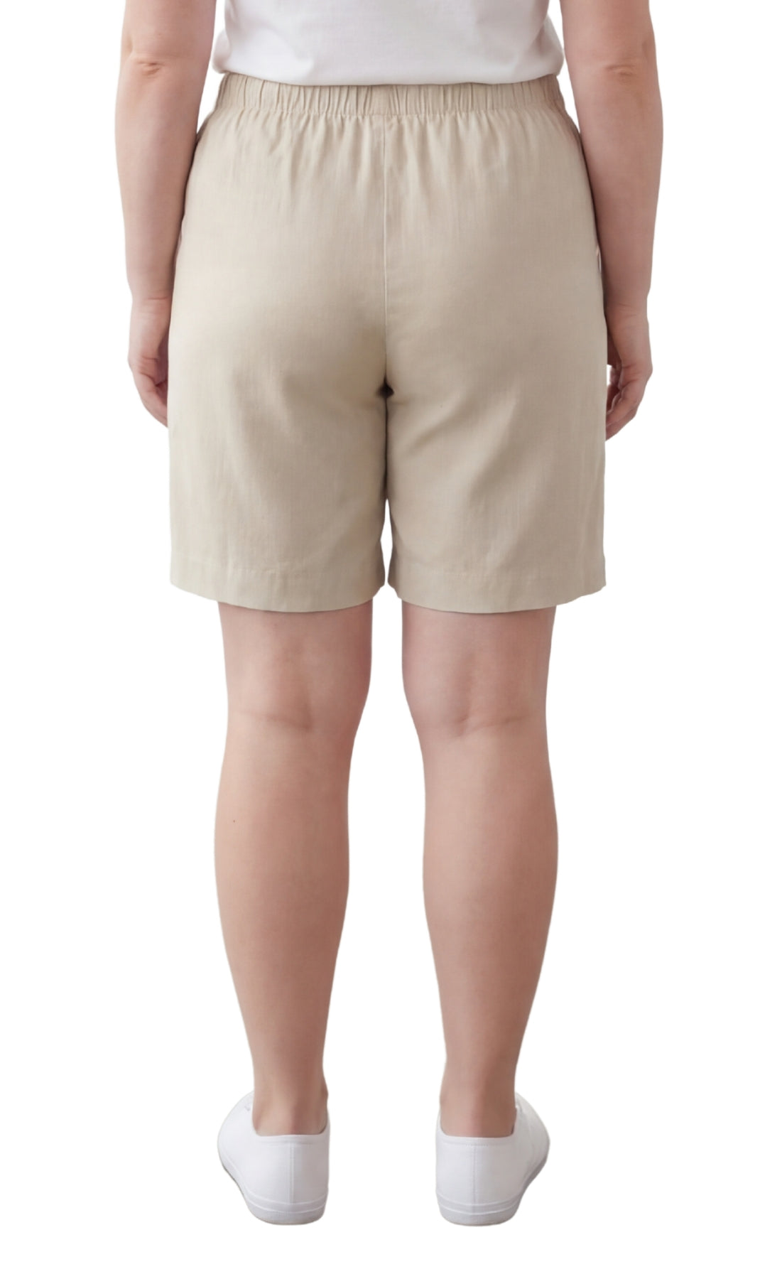 Women's Pull On Denim & Twill Shorts with stretch waist - No zipper or buttons