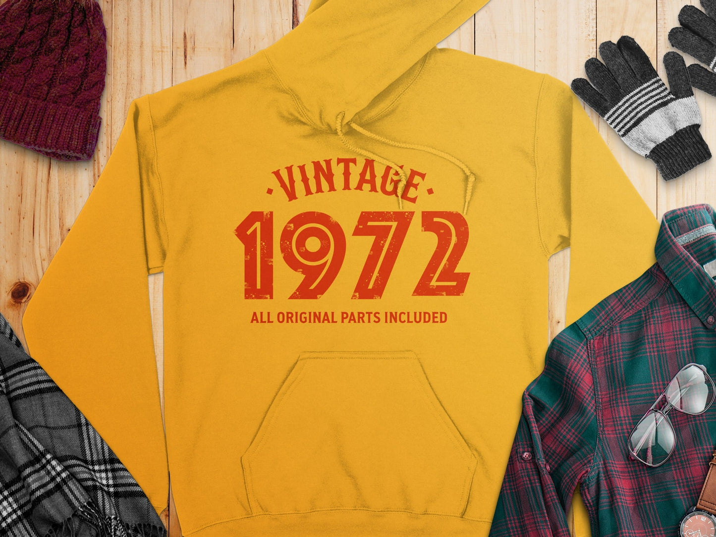 Vintage 1972 All Original Parts Included Graphic Hoodie