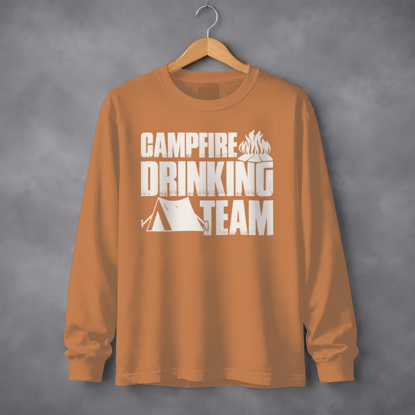 Campfire Drinking Team Graphic Design Great Gift Long Sleeve T-Shirt