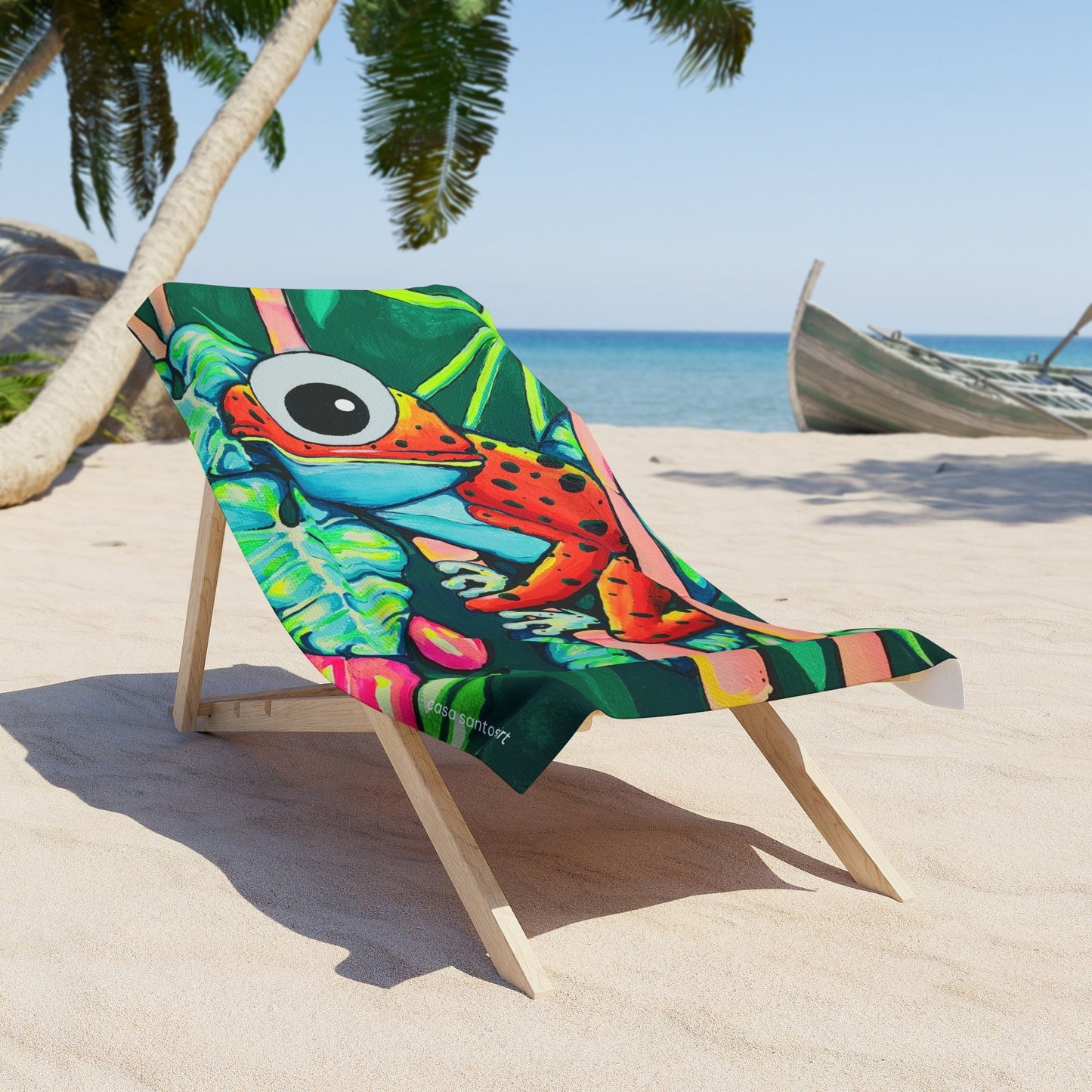 Cyclops Red Frog Beach Towel for Summer Fun and Vacation Essentials