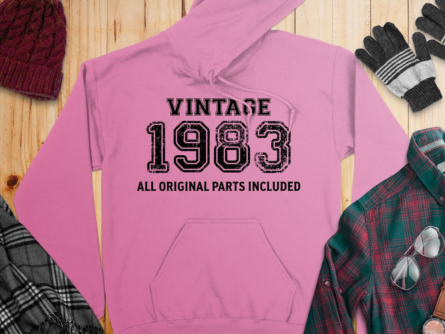 Vintage 1983 All Original Parts Included Birthday Gift Hoodie