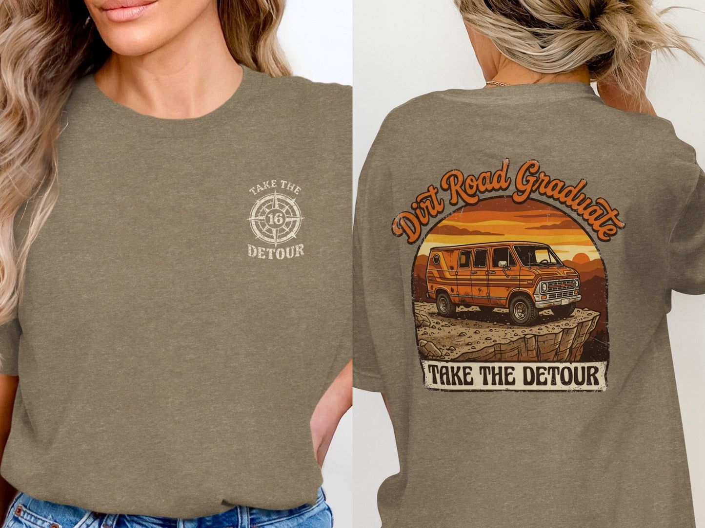 Dirt Road Graduate Vintage Van Life T-Shirt