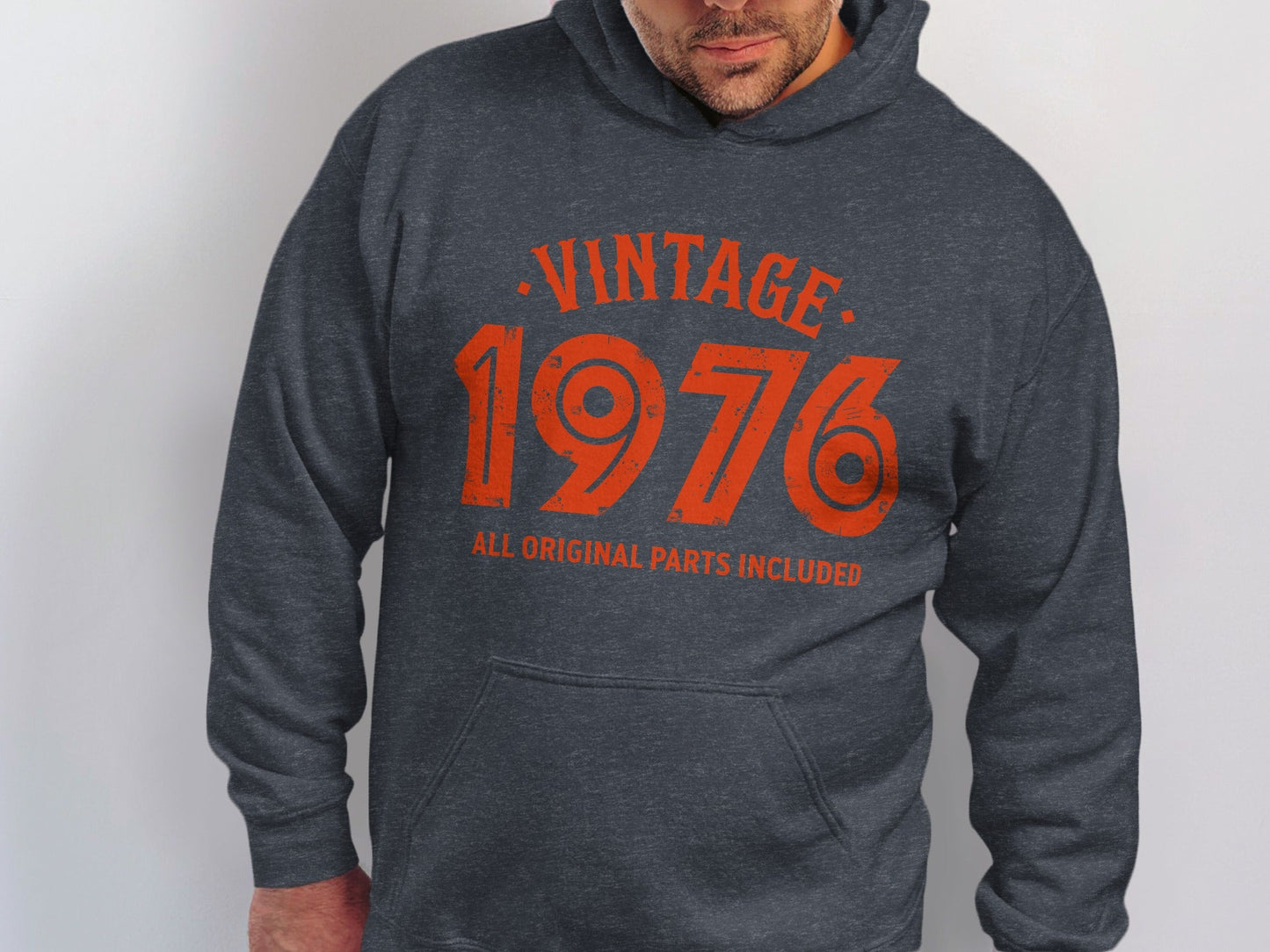 Vintage 1976 All Original Parts Included Graphic Design Hoodie