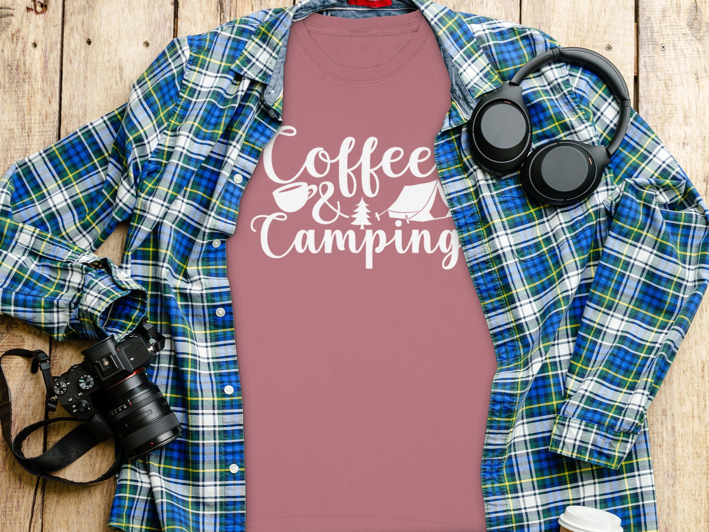 Coffee and Camping Adventure Design Long Sleeve T-Shirt