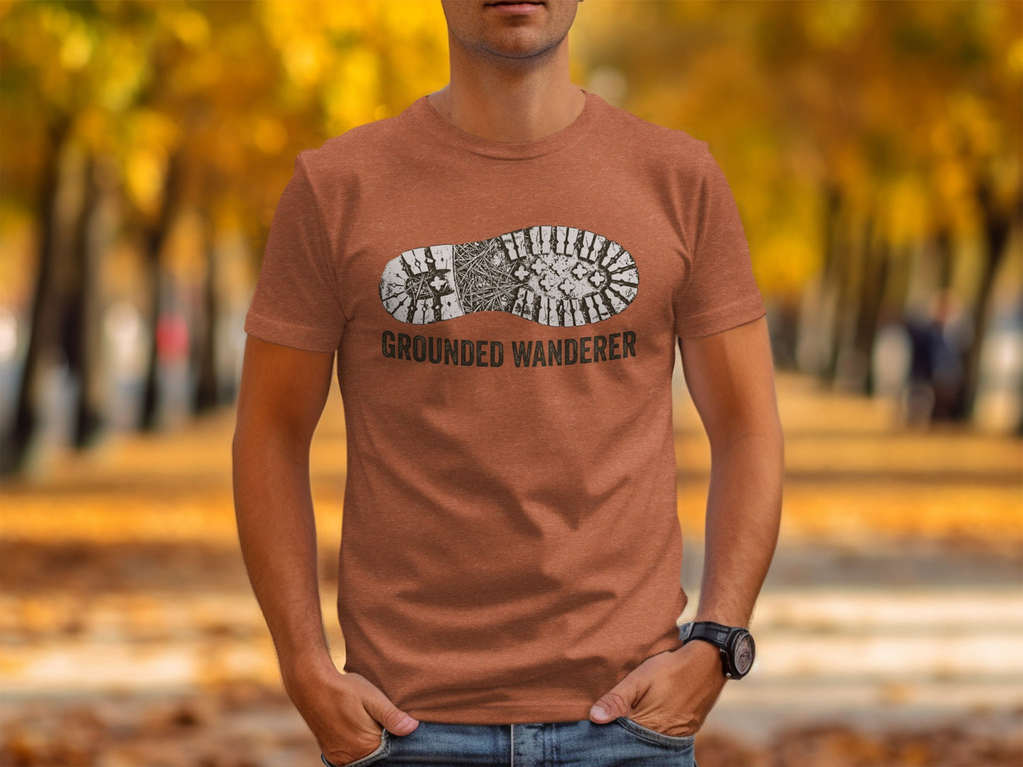 Grounded Wanderer Boot Print - Vintage Outdoor Apparel