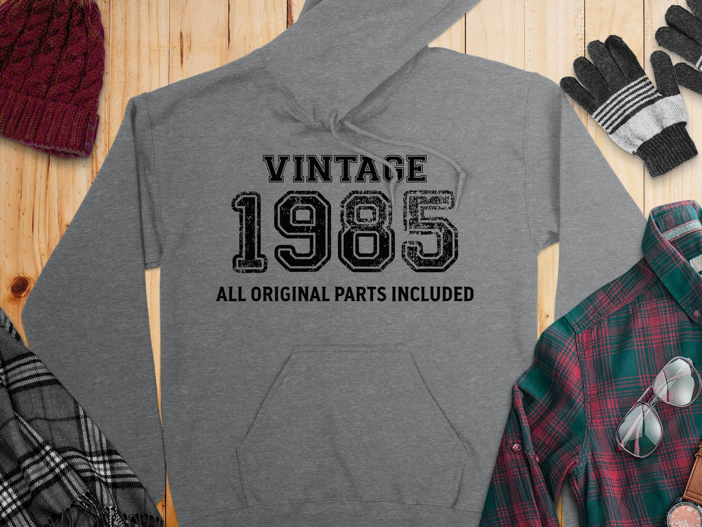 Vintage 1985 All Original Parts Included Graphic Hoodie