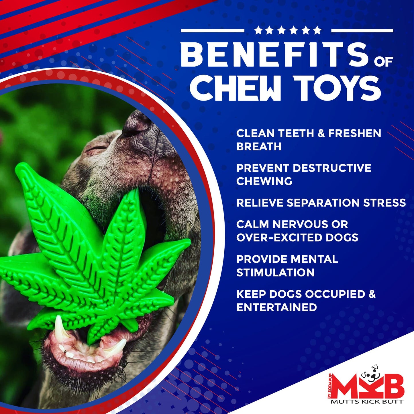 Colorado Maple Leaf Nylon Dog Chew Toy for Aggressive Chewers | USA Made