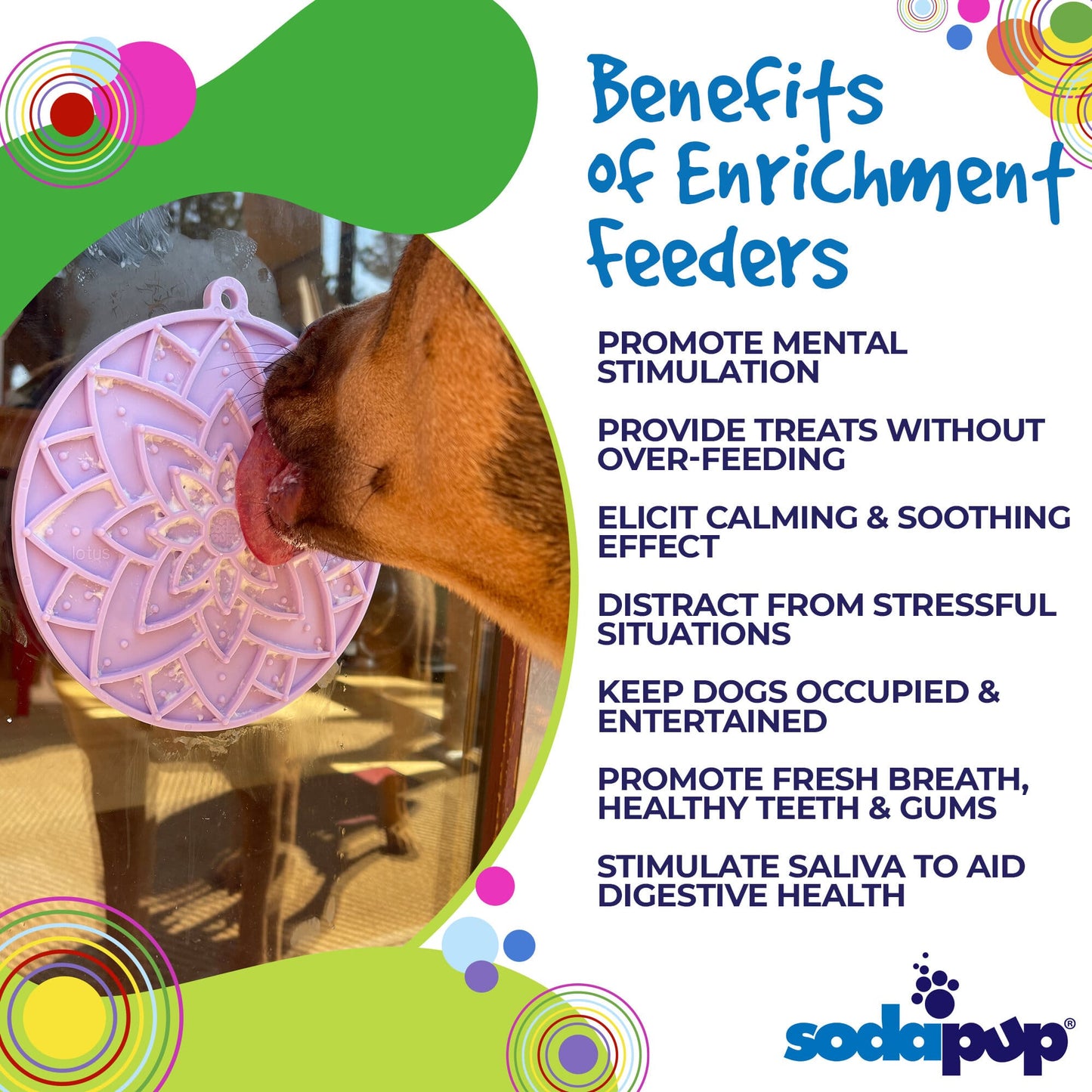 Lotus Design emat - Enrichment Lick Mat For Dogs and Cats - With Suction Cups | USA Made