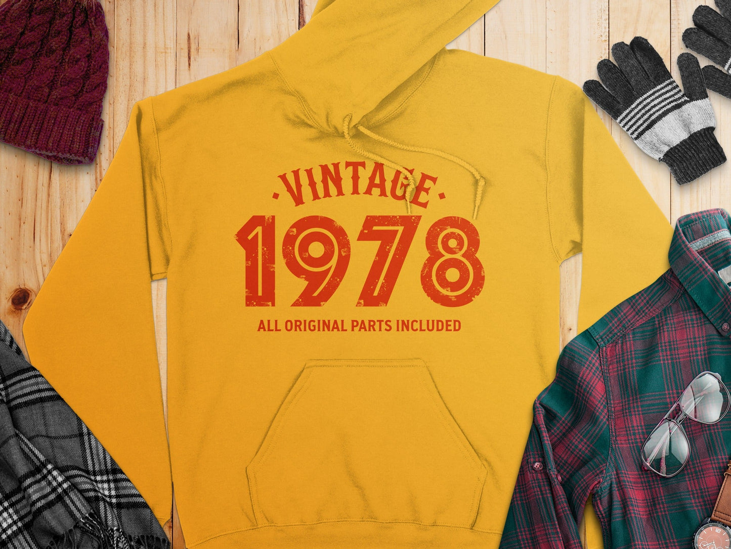 Vintage 1978 All Original Parts Included Design Hoodie