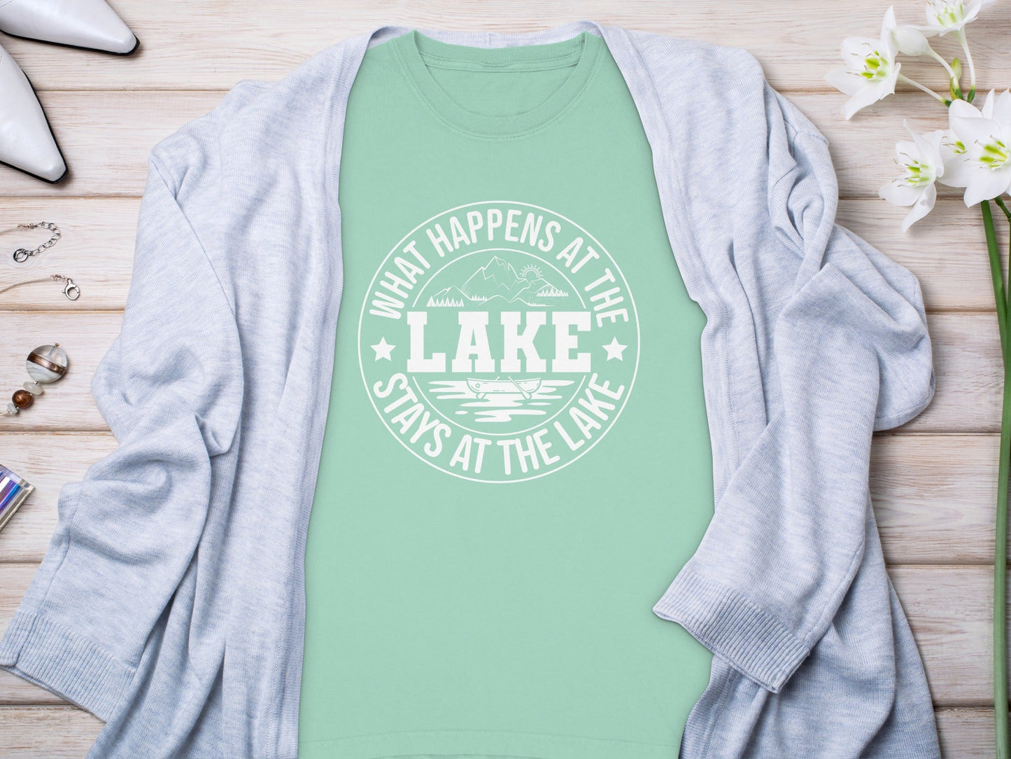 What Happens At The Lake Stays At The Lake Long Sleeve T-Shirt