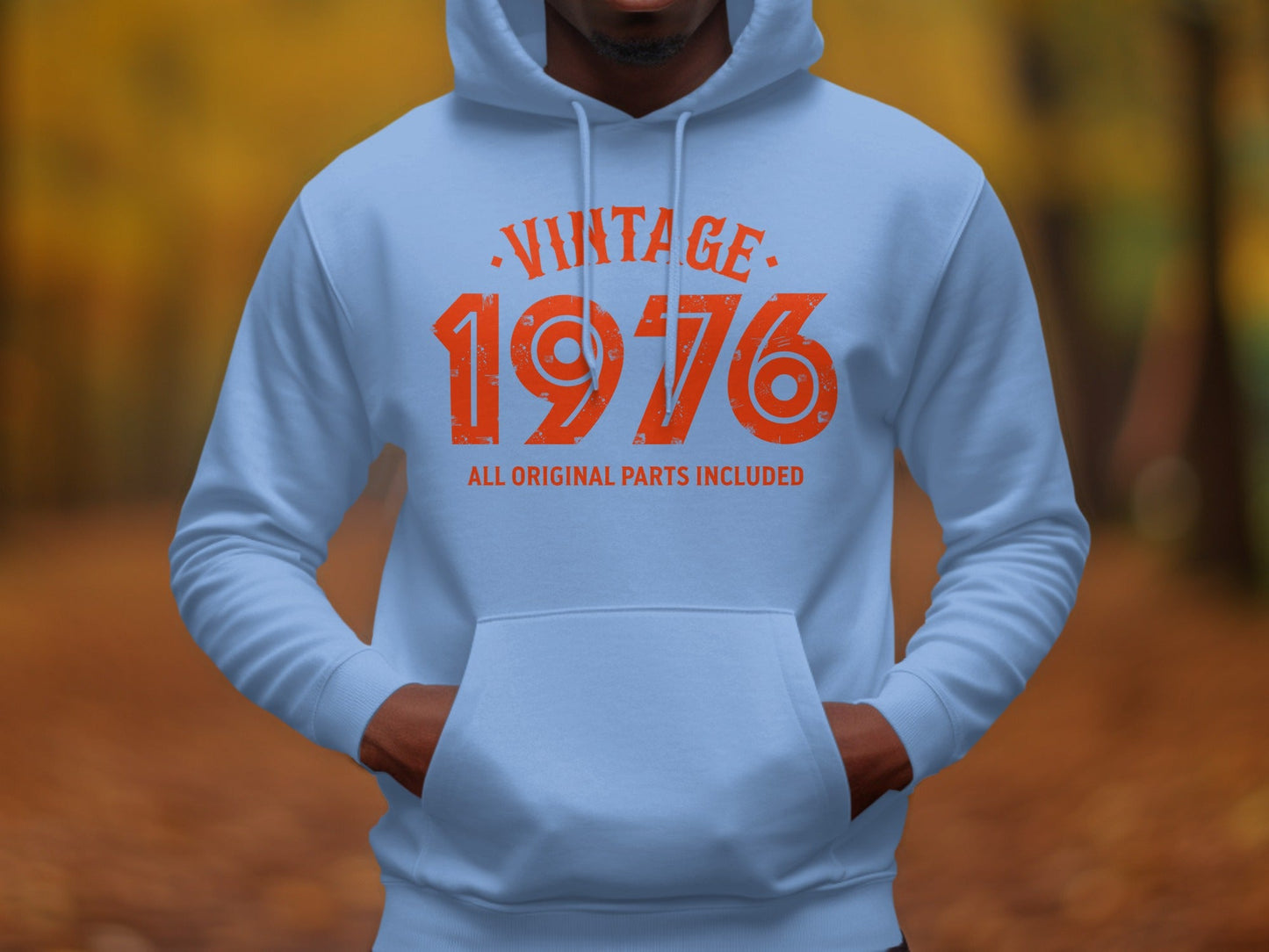 Vintage 1976 All Original Parts Included Graphic Design Hoodie