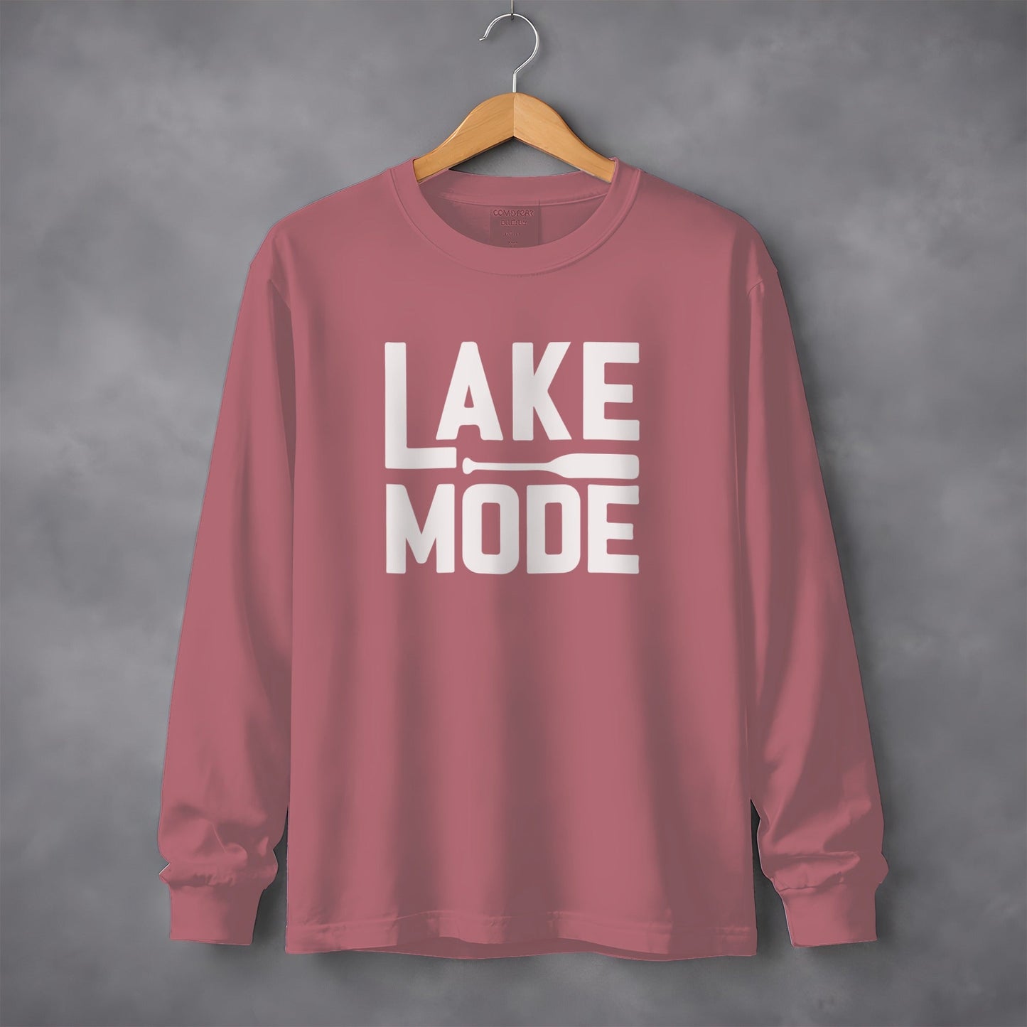 Lake Mode Paddle Graphic for Relaxation Long Sleeve T-Shirt