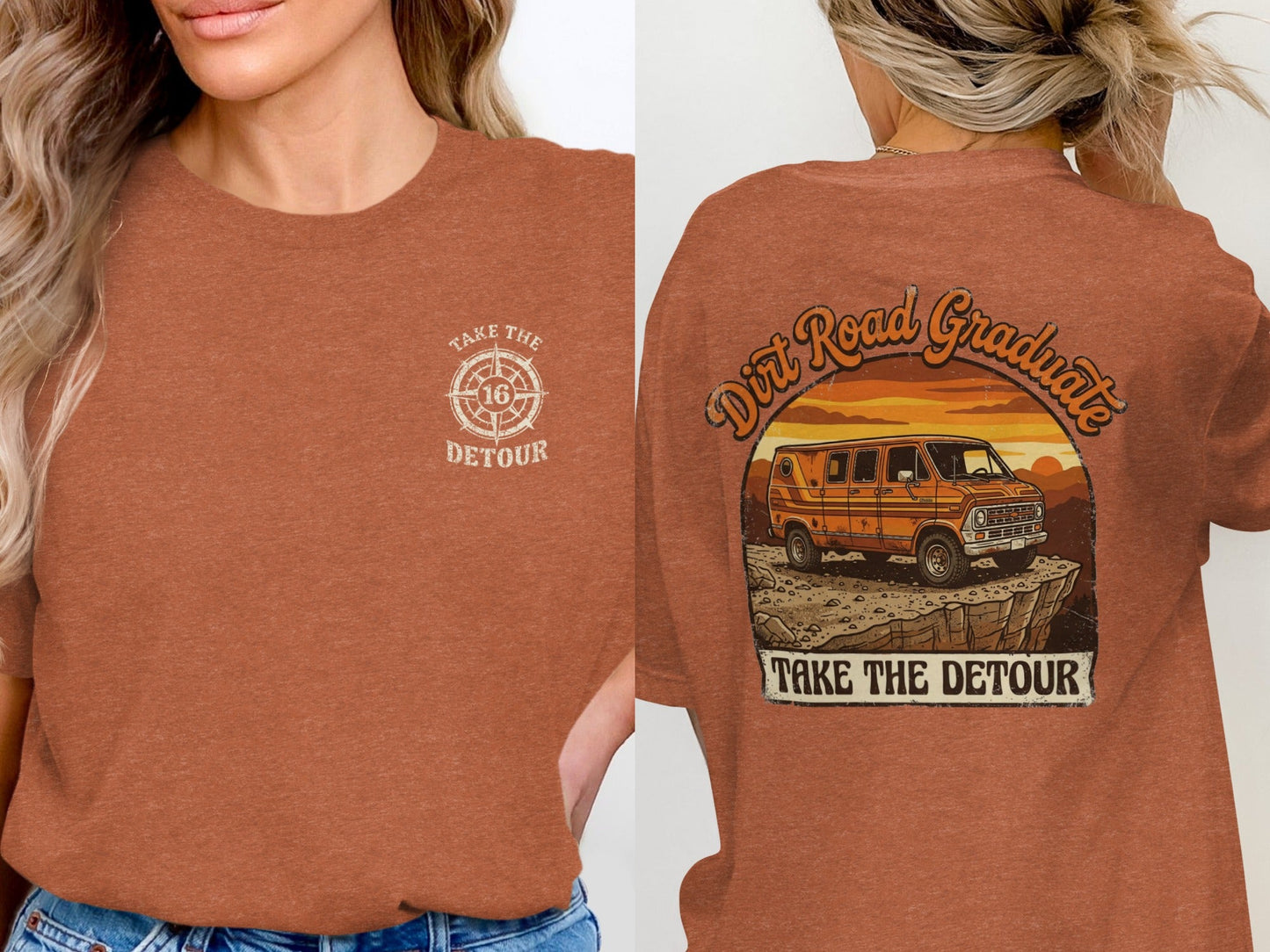 Dirt Road Graduate Vintage Van Life T-Shirt