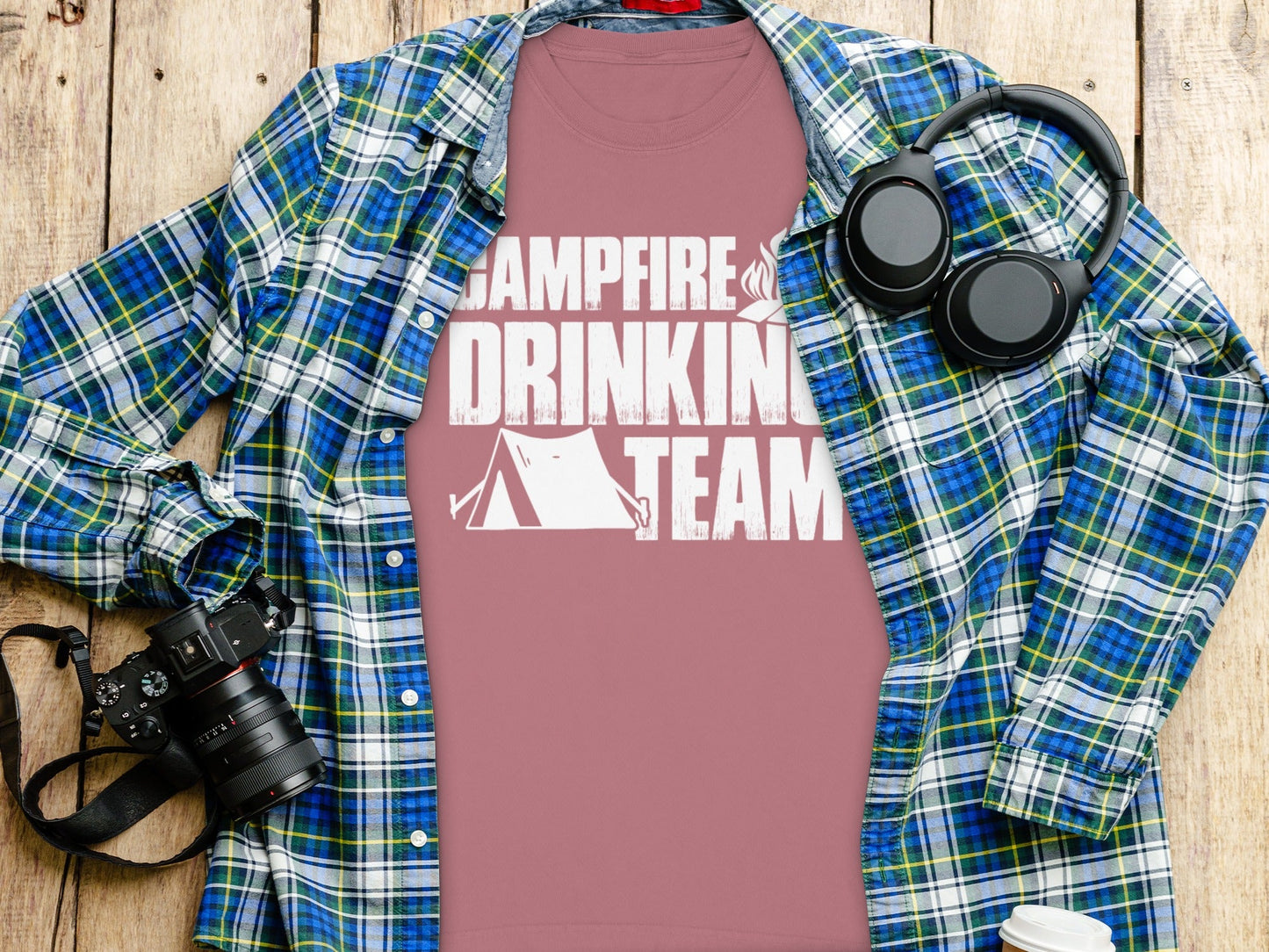 Campfire Drinking Team Graphic Design Great Gift Long Sleeve T-Shirt