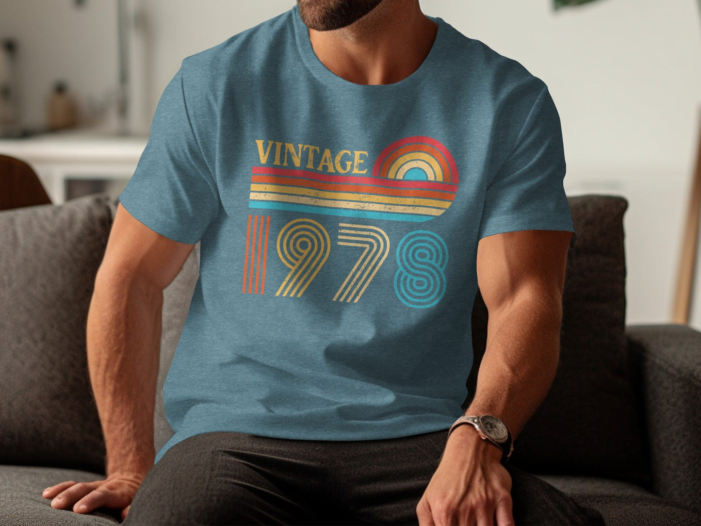 Vintage Retro Distressed 1978 Year of Birth T-Shirt