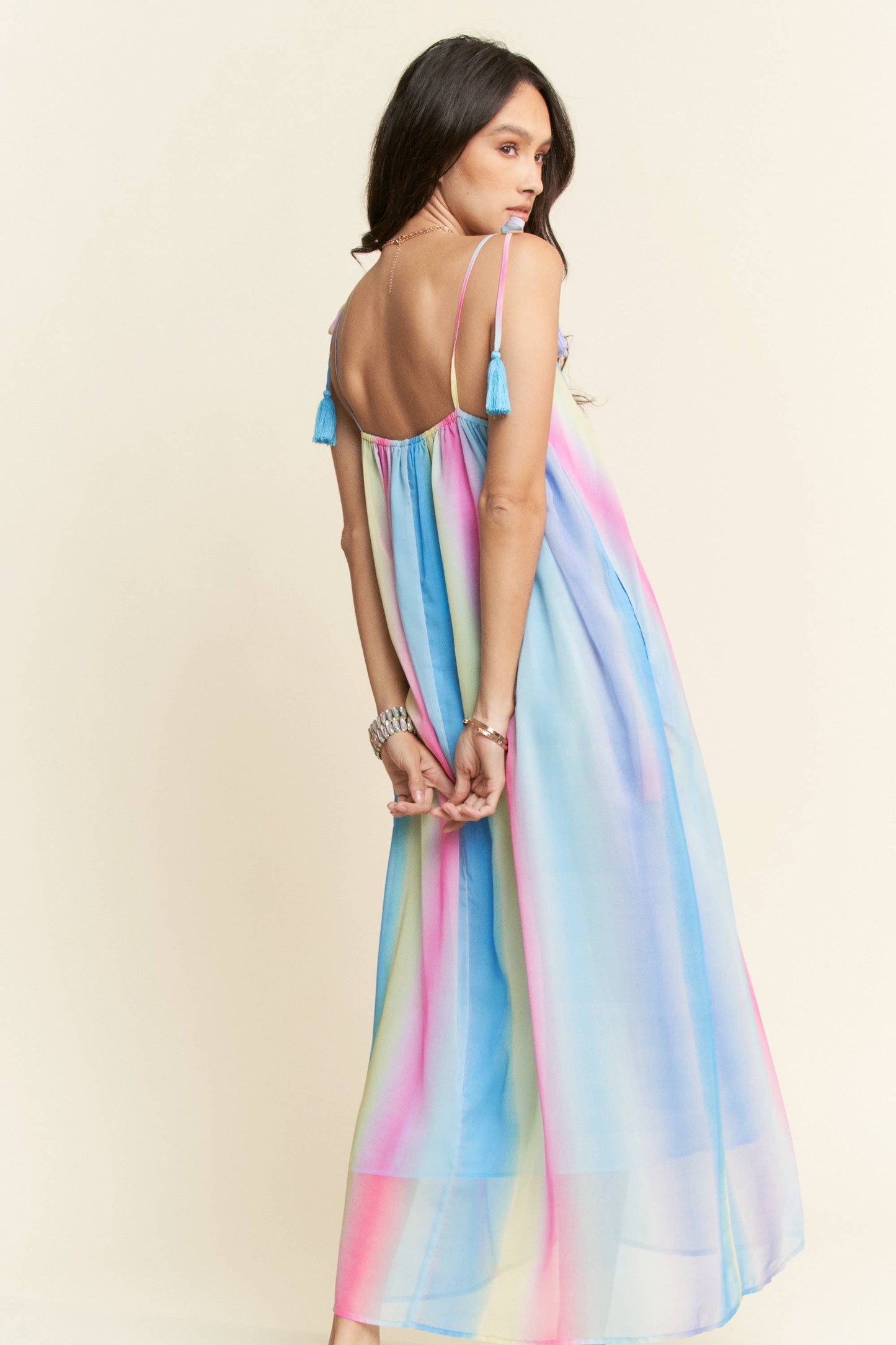 Ombré Rainbow Pastel Maxi with Tassles