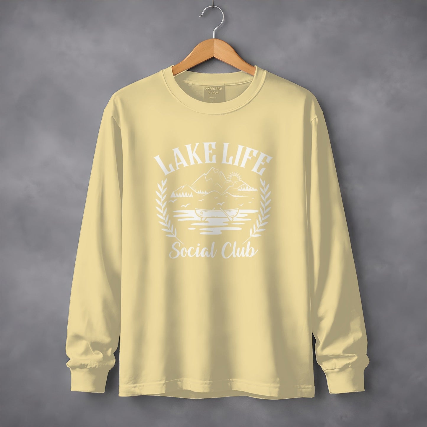 Lake Life Social Club Outdoors Activity Graphic Long Sleeve T-Shirt