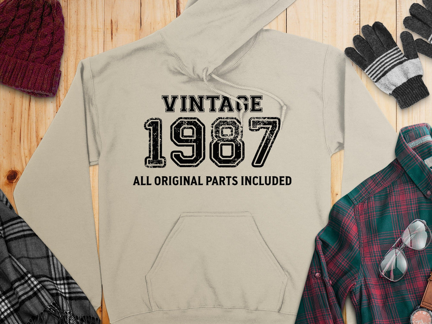 Vintage 1987 All Original Parts Included Design Hoodie