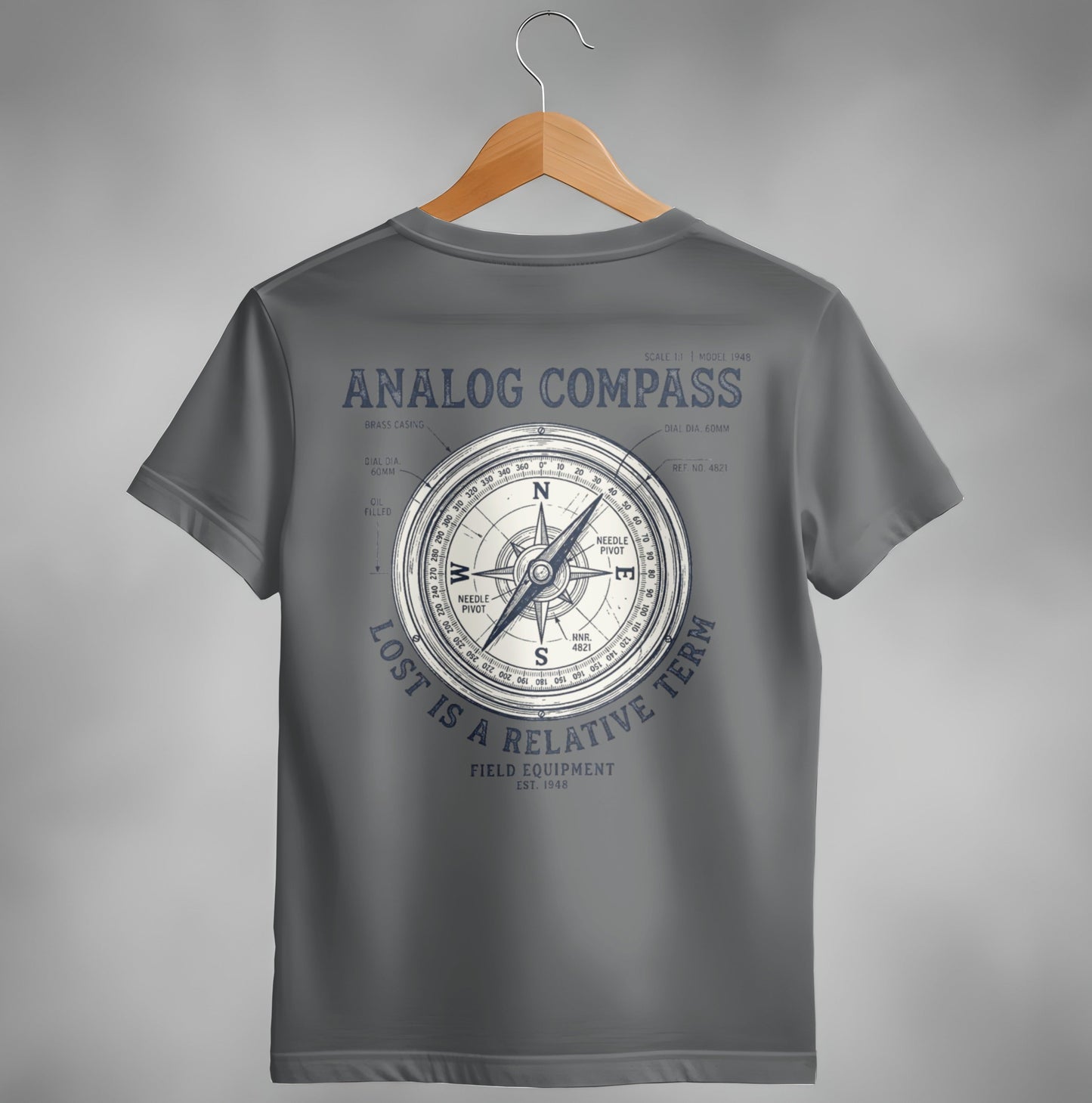 Analog Compass 'Lost Is A Relative Term' T-Shirt