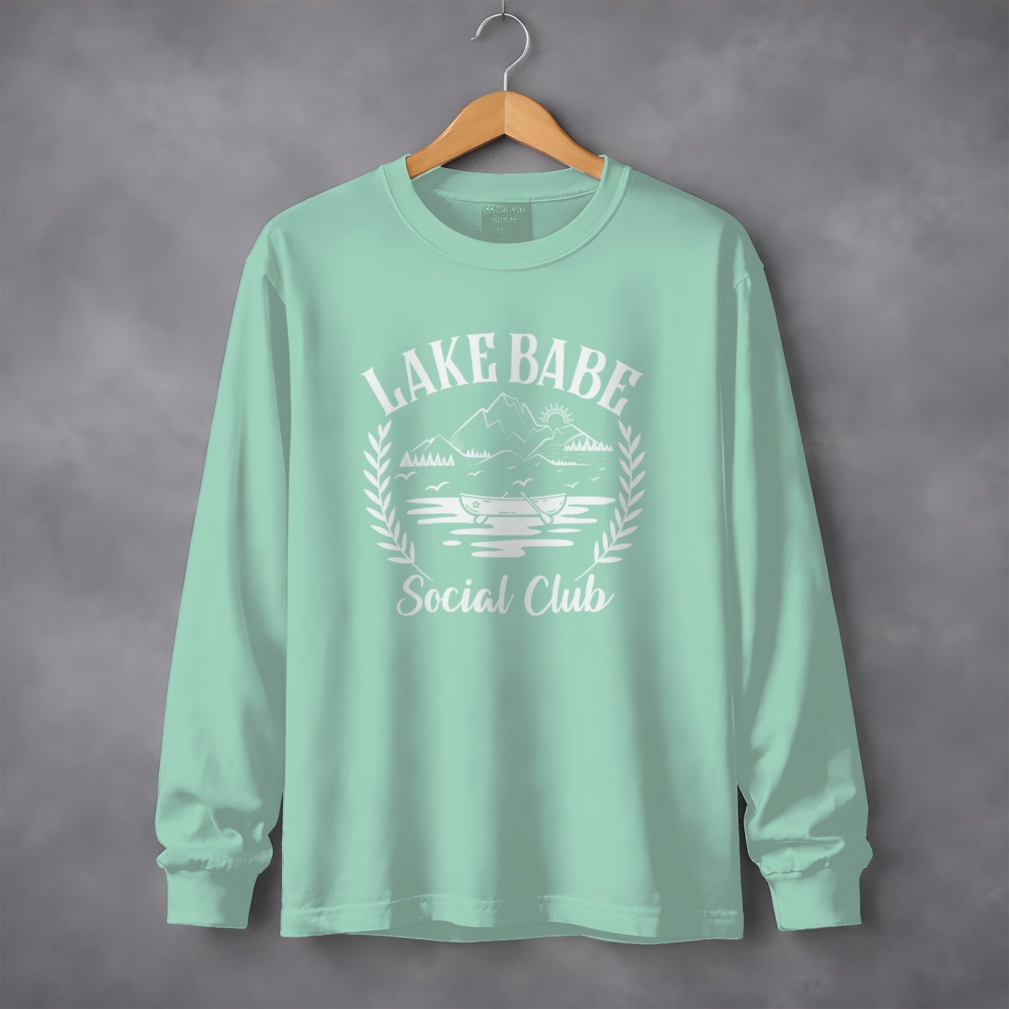 Lake Babe Social Club Vacation Outdoors Design Long Sleeve T-Shirt