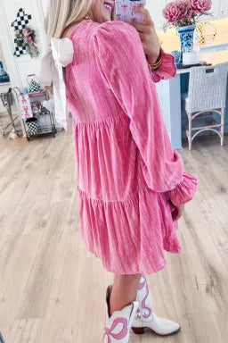 Nashville Cutie Pink Velvet Dress