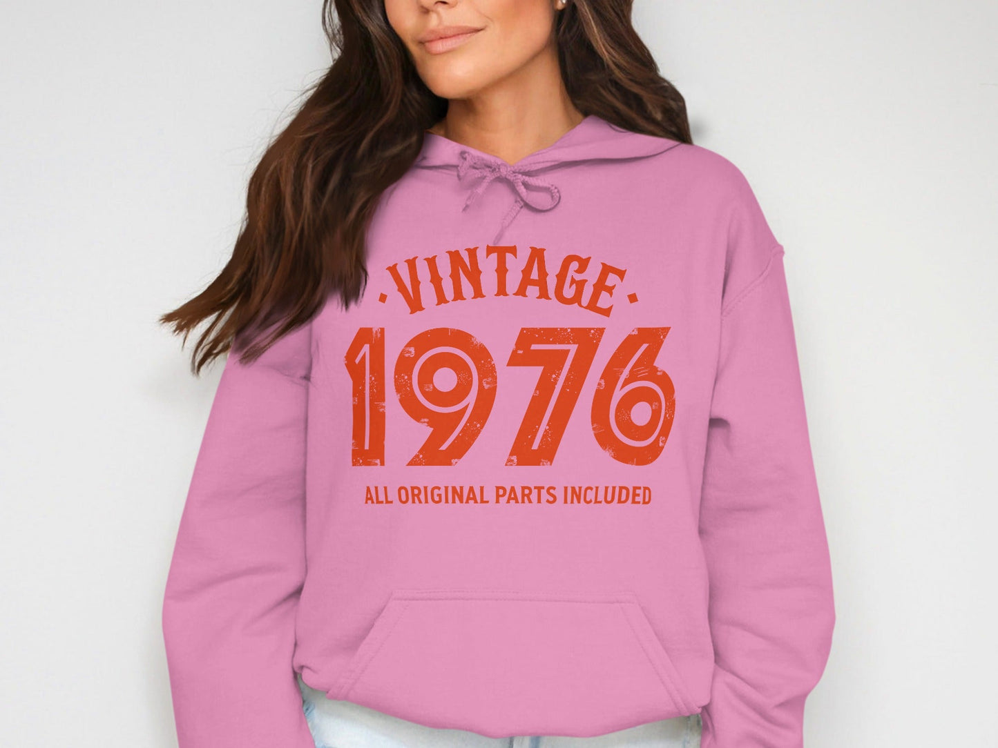 Vintage 1976 All Original Parts Included Graphic Design Hoodie