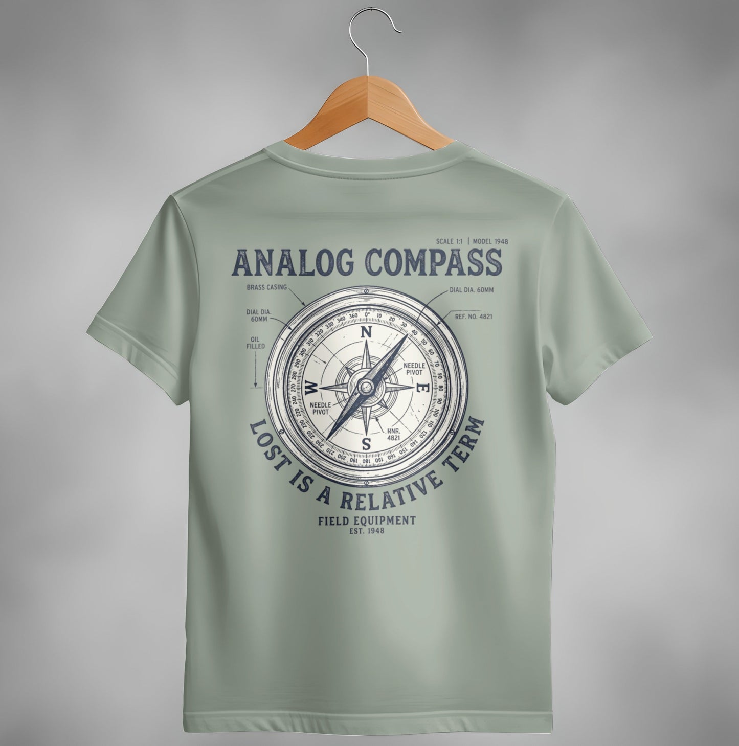 Analog Compass 'Lost Is A Relative Term' T-Shirt