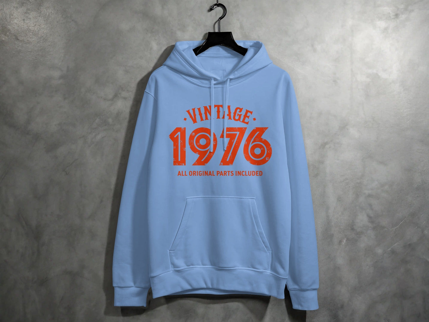 Vintage 1976 All Original Parts Included Graphic Design Hoodie