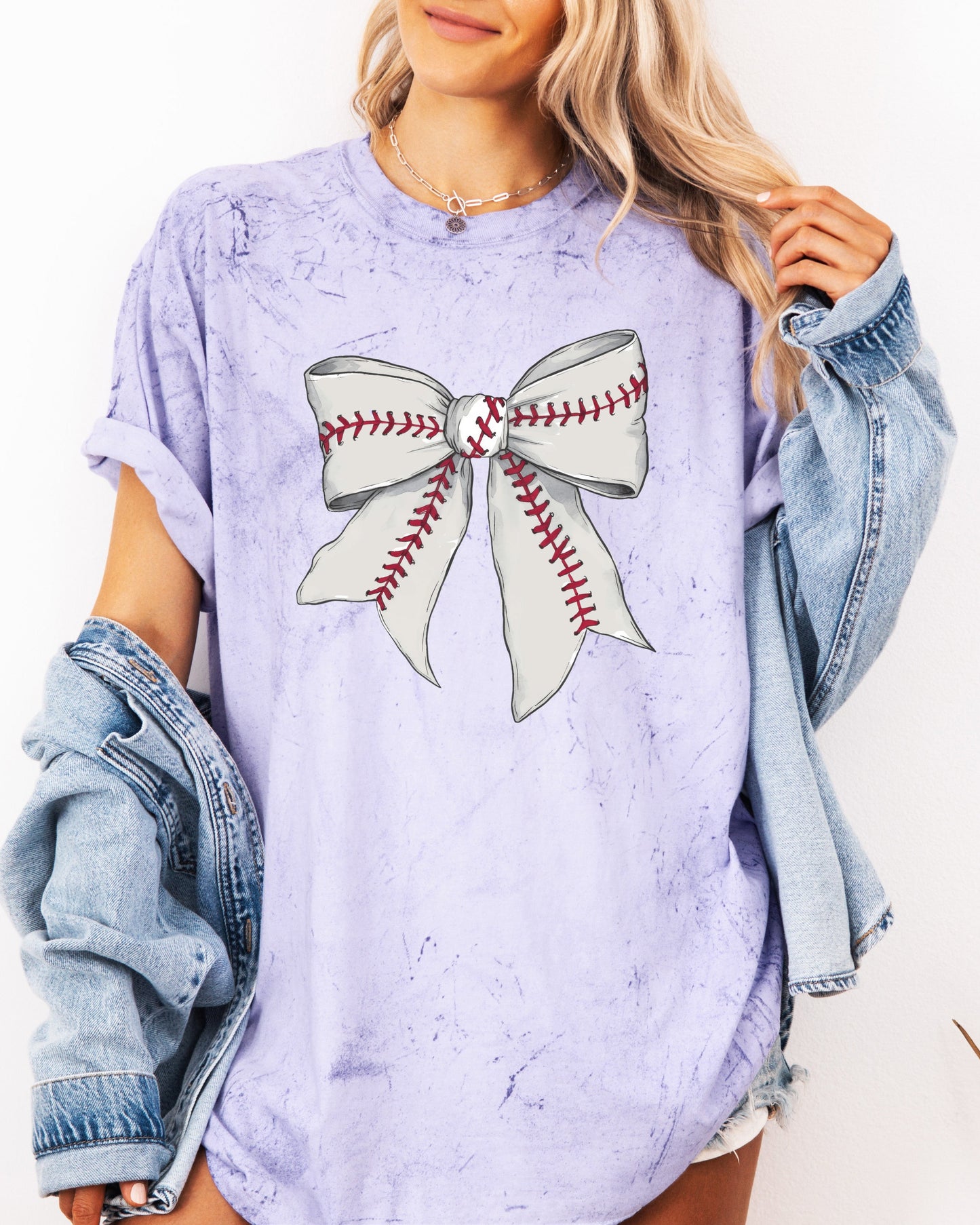 Baseball Ribbon Lover Mom Game Day Comfort Colors Graphic Tees
