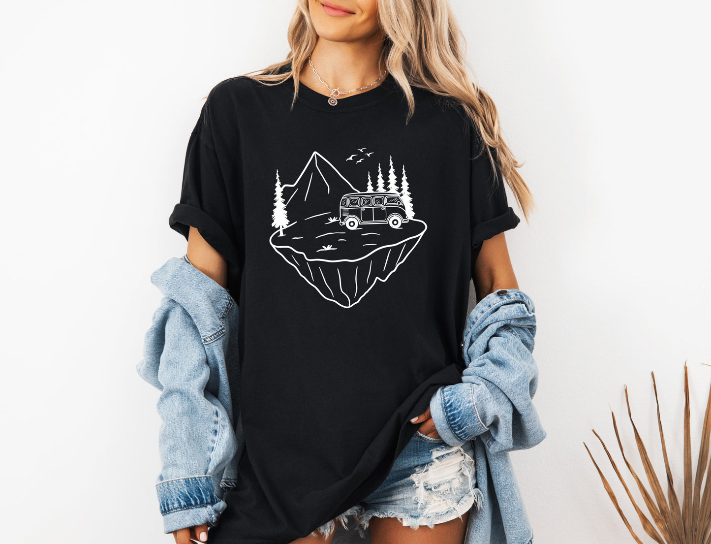 Desert Camping Hiking Mountain Nature Garment Dyed T Shirt