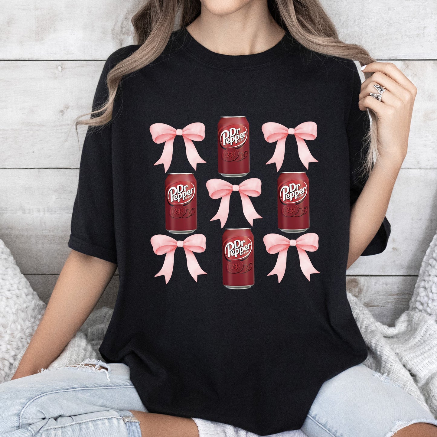 Dr Pepper, Soft Drink, Coquette, Preppy, Soda, Pop, Bows Tshirt Comfort Colors T-Shirt