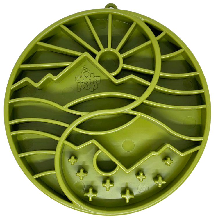 Sun and Moon eTray - Shallow Slow Feeder Dog Bowl for Enrichment | USA Made