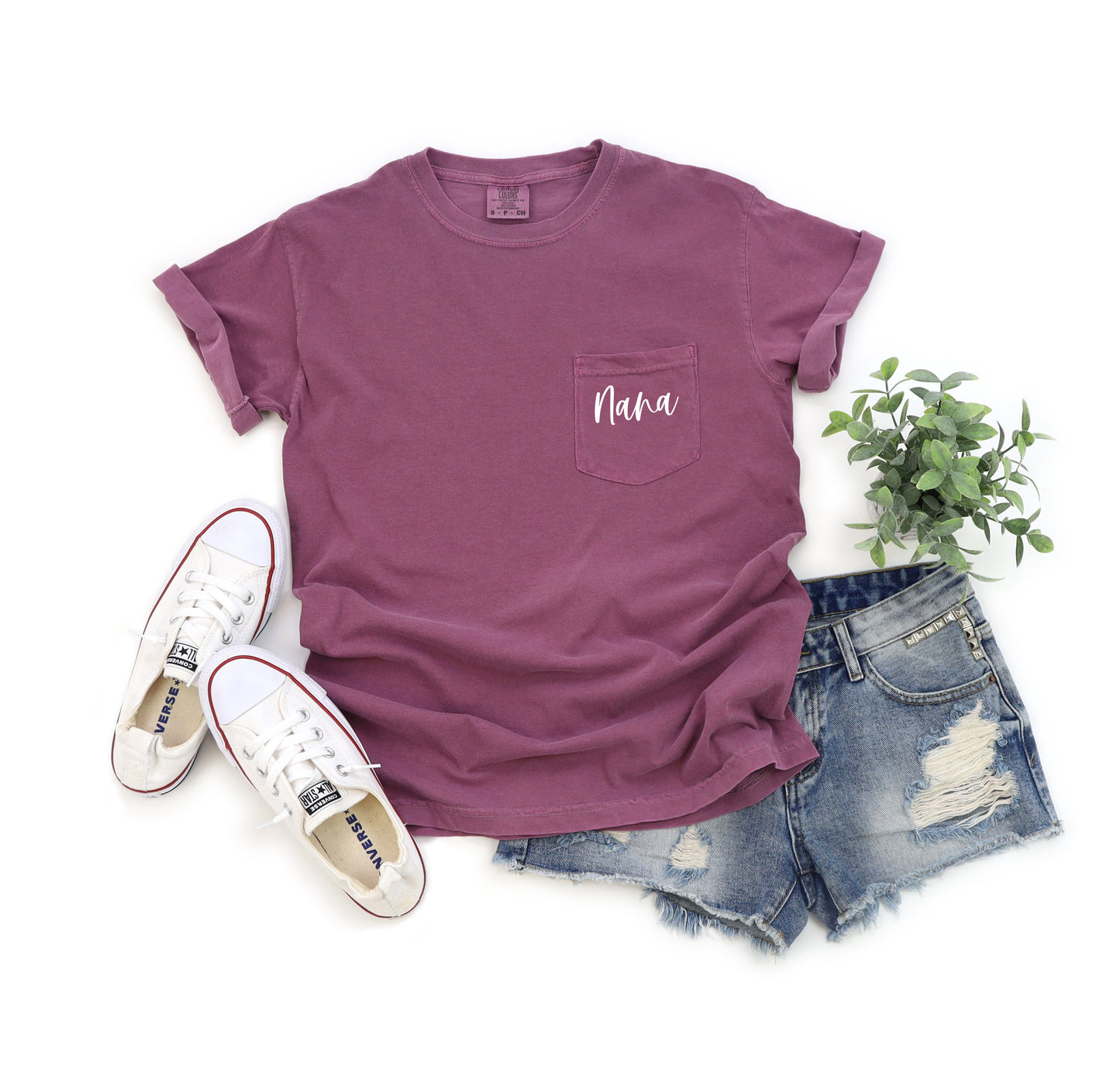 Nana Grandma Comfort Colors Pocket T Shirt