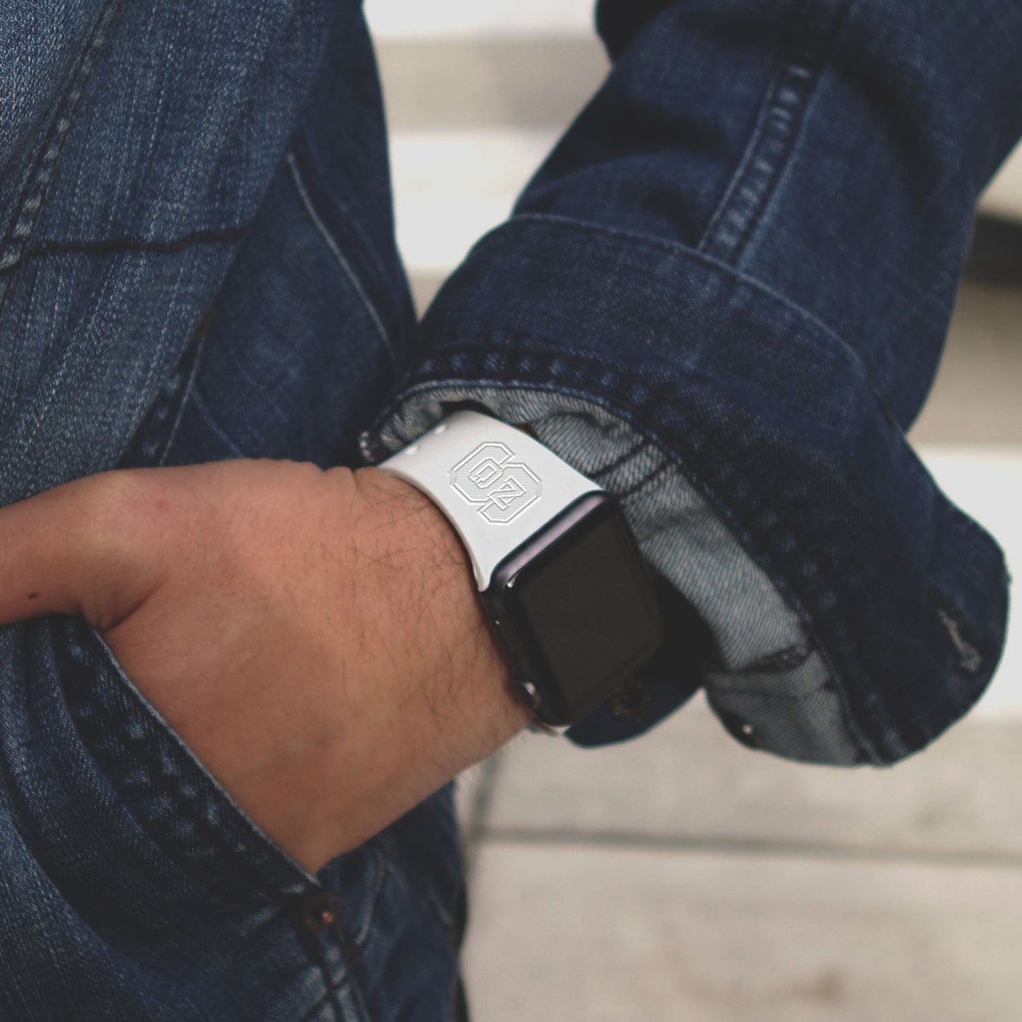 North Carolina State Wolfpack Engraved Apple Watch Band