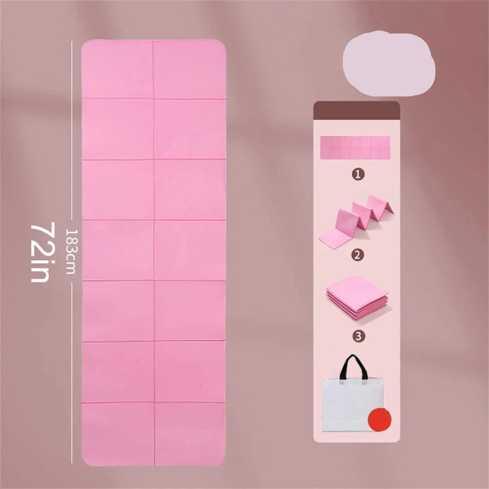 4mm Foldable Yoga Mat Ideal for Yoga Pilates and Floor Workouts