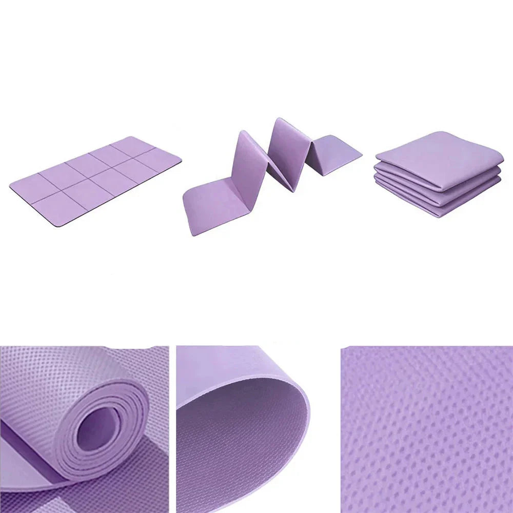 4mm Foldable Yoga Mat Ideal for Yoga Pilates and Floor Workouts