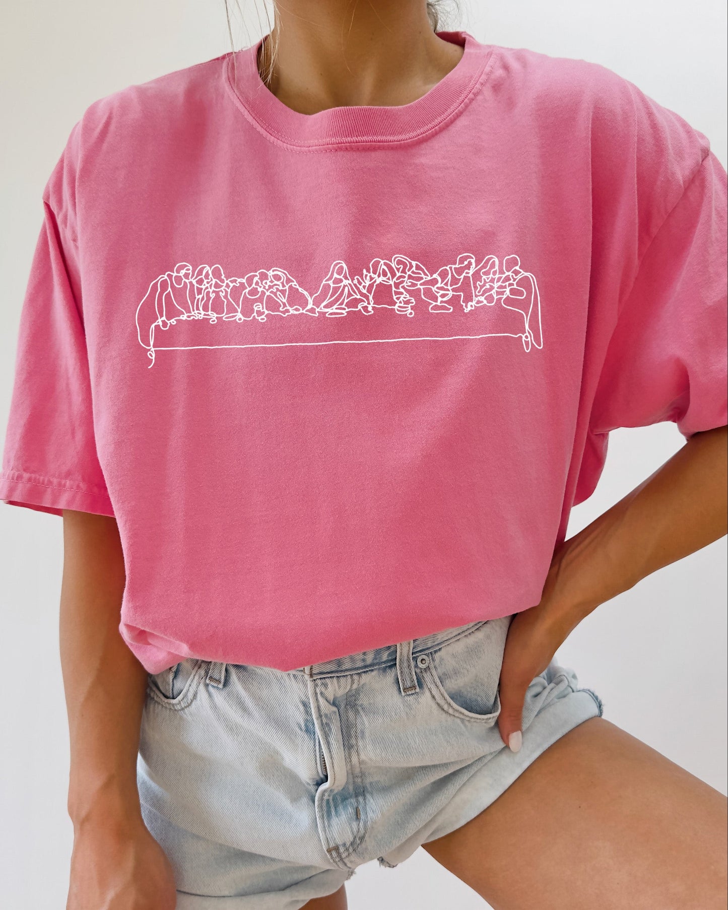 The Last Supper Christian Comfort Colors Garment Dyed Christian T Shirt