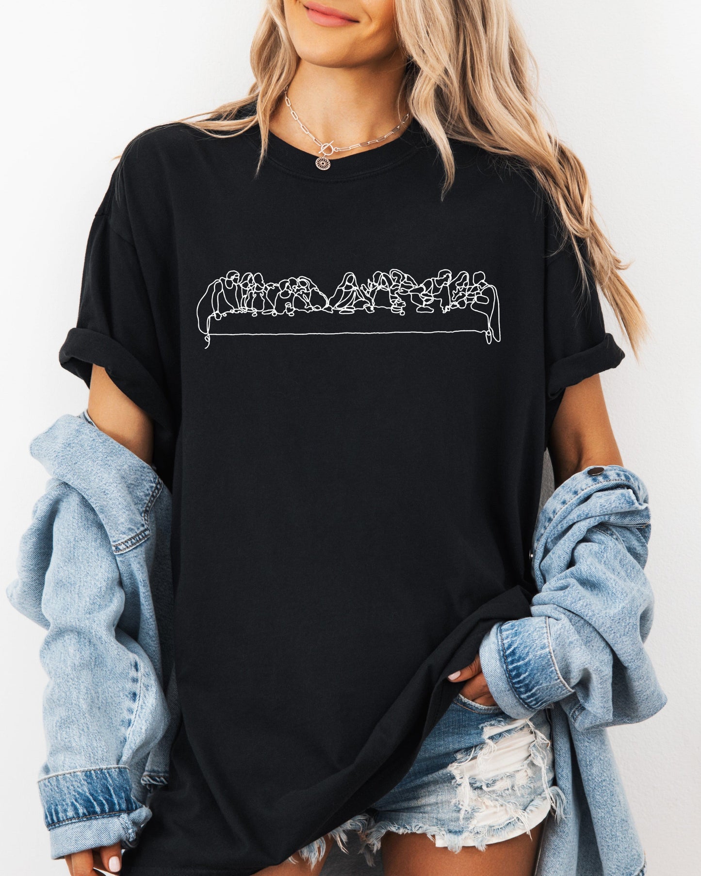 The Last Supper Christian Comfort Colors Garment Dyed Christian T Shirt