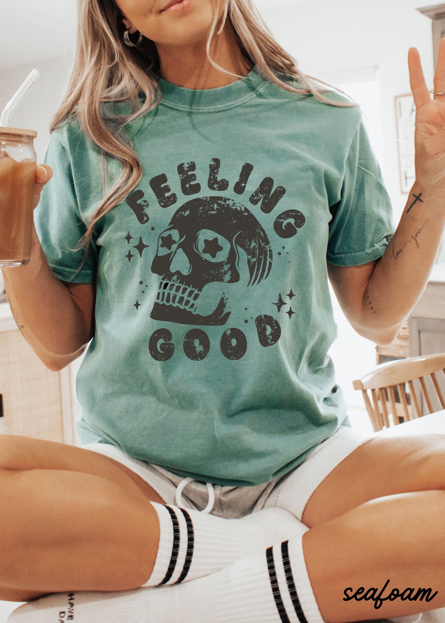 Feeling Good Skull Tee *8 Colors (S-3X)