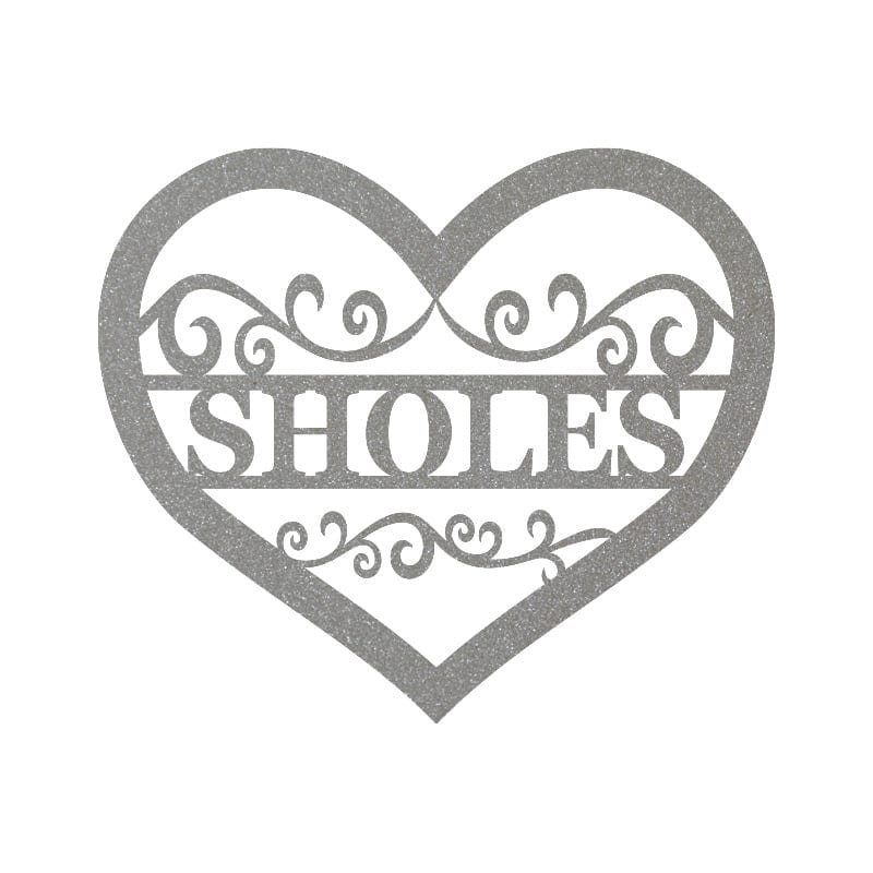 A Valentine Heart Monogram Metal Sign
