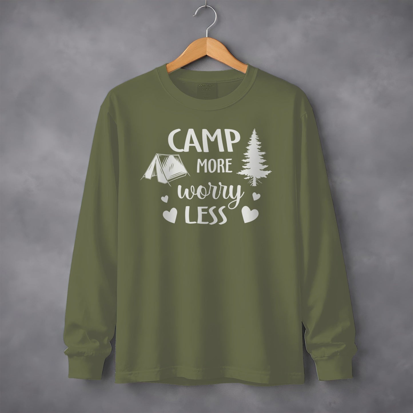 Camp More Worry Less Great Outdoors Hiking Long Sleeve T-Shirt