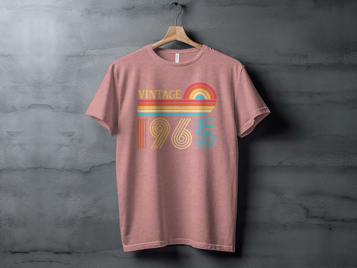 Vintage Inspired 1965 Retro Graphic Design T-Shirt