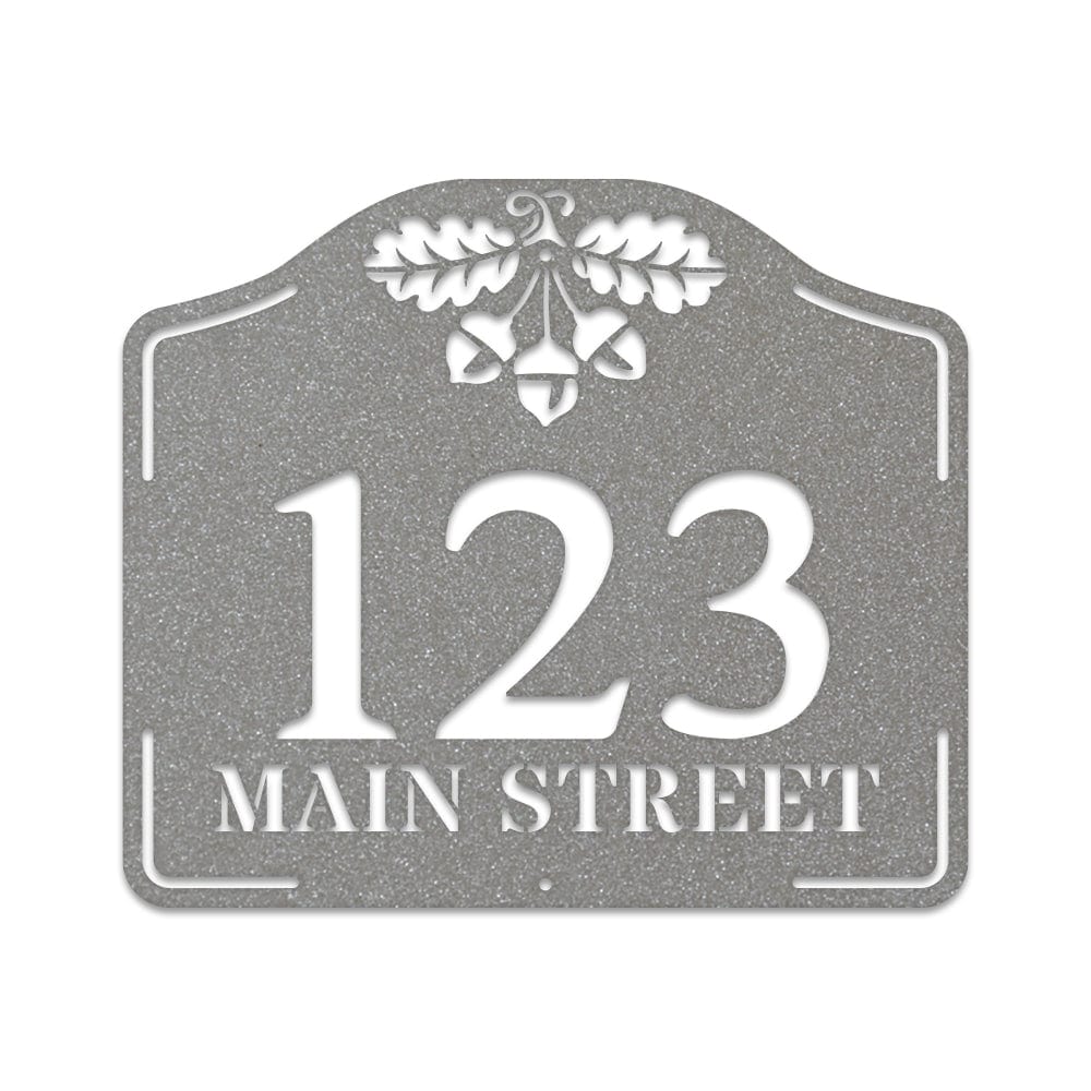Acorn Address Plaque Metal Sign