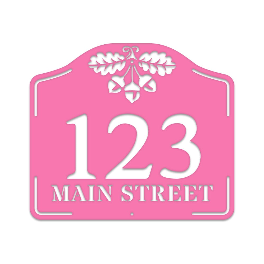 Acorn Address Plaque Metal Sign